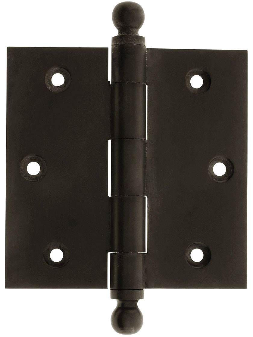 3 1/2Inch Solid Brass Door Hinge With Ball Finials House of Antique